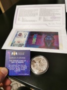 Srebrna moneta Cyberpunk 1 oz + banknot - super zestaw
