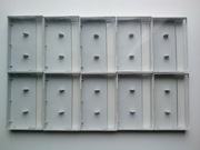 Zestaw 10 sztuk pudełka na kasety magnetofonowe kolor biały