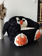 Fotel dziecięcy "PINGWINEK", rękodzieło, sensoryczny, prezent dla dziecka 