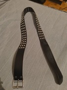 Pas pasek skóra naturalna ćwieki 114cm OKAZJA!