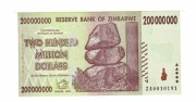 ZIMBABWE 200 MILION DOLLARS 2008 P81 9757