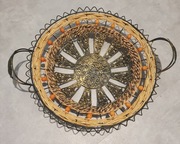 Stara patera na owoce metalowa taca