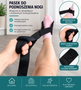 PASEK DO PODNOSZENIA NOGI REHABILITACYJNY, POMOC DO ŁÓŻKA, WÓZKA, SAMOCHODU
