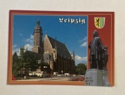 Niemcy – Leipzig | Thomaskirche i pomnik J.S.Bacha | Lata 80. | pocztówka