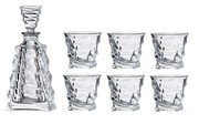 BOHEMIA CASABLANCA Zestaw Do Whisky Karafka 620 ml + Szklanki 6 x 300 ml