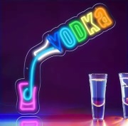 NEON VODKA WÓDKA SZYLD LED USB SKLEP BAR PUB PARTY DEKORACJA MONOPOLOWY 