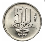 PRÓBA 50 groszy 1958 Wstążki- Piękne!