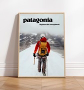 Patagonia climber mountain góra plakat A3 z ramą (29,7 cm x 42 cm)