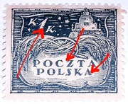 Usterka druku. Znaczek Fi 80B. Czysty.