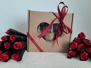 Zestaw walentynkowy sól do kąpieli,lawenda,rumianek-nagietek,róża,mydełka