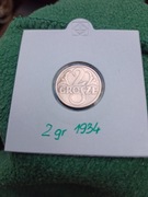 2 grosze 1934 w holderze 