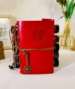 Spiralny notes retro-  pamiętnik notatnik- czerwień 