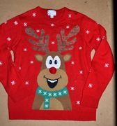 Primark Świąteczny sweter zabawny Renifer XL