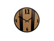 Zegar ścienny lamel 3d z obręczy rowerowej, ramka, black HDF