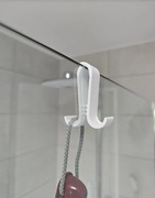 Zestaw 3x Haczyków na Szybę Kabiny Prysznicowej/Szkło - Bez Wiercenia!