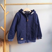 Gruba bluza podszyta misiem 122 128 George z kapturem  ciepła granatowa