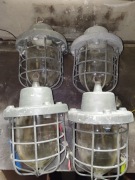 4 Bardzo RZADKIE lampy LA 63 Sosnowiec industrialne przemysłowe