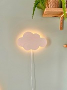 Ręcznie wykonane lampki LED z drewna - chmurka