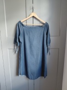 Jeansowa sukienka midi hiszpanka na wiosnę Vero Moda XL/42 bawełna