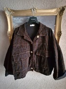 Kurtka  damska  typ bomberka ala zamsz czekolada