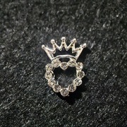 Ozdoby na paznokcie 3d, biżuteria z cyrkoniami, charms - heart, 1szt.