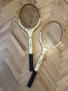 2 sztuki drewniane rakiety tenisowe SET TENIS Bielsko lata 60 PRL