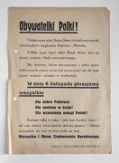 [2] Ulotka wyborcza OZN do kobiet – wybory do Sejmu 6 XI 1938 r.