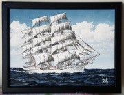 Obraz Dar Pomorza 30X40 płótno ręcznie akrylami Oferuje autor Jerzy Okoń