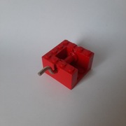 Lego bb0067 String Reel Winch 4 x 4 x 2 with Metal Handle (Red Drum)