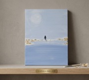 Obraz 30x40 błekit i złoto