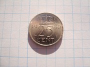 Holandia moneta 25 centów 1980