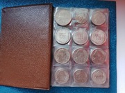 KLASER Z MONETAMI POLSKA SREBRO PRL + ŚWIAT 