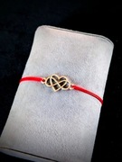 SREBRNA BRANSOLETKA SZNURKOWA Serce Nieskończoność