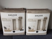 4x zasłony beżowe aksamitne welurowe na kółkach 140/250 SMUKEE 4x zasłona 