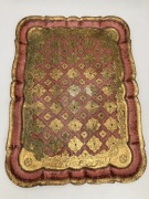 taca na szklanki FLORENTYNA róż-złoto starodawna