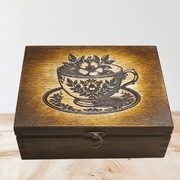 Herbaciarka Organizer na herbatę Elegancka herbaciarka Prezent dla babci