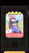 Monopoly Go Kuromi i My melody karta naklejka set 20 4*