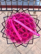 Bukiet róż ze wstążek. Wieczne róże. Walentynki