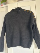 Czarny gruby sweter 