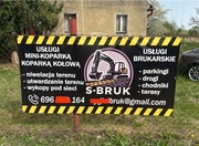 Baner reklamowy z dowolnym nadrukiem 
