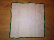 Chusteczka bawełniana z koronką serwetka do nosa damska 28 x 28cm