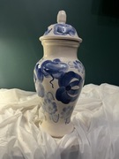 Wazon ceramiczny z pokrywką z PRL
