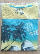 T-shirt żółty SUMMER'is HERE bawełna C&A 158/164