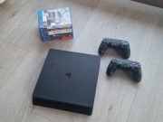 PlayStation 4 Slim 500GB + 2 Oryginalne Pady + 8 Gier GTA V LEGO