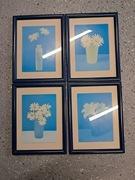 4 ramki w kolorze niebieskim 20 x 26 cm stan bdb-