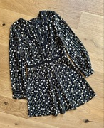 Czarna sukienka w kwiatki Topshop r. 34