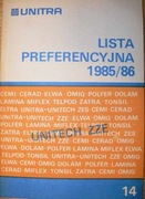 KATALOG WYROBÓW UNITRA UNITECH 1985/86