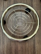 Podstawka okrągła z metalu pod doniczkę na kółkach