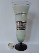 wazon szkło srebrne pasy