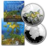 2010 Australia,SEA DRAGON, Australian Sea Life Silver Coin 50c,Etui,CoA